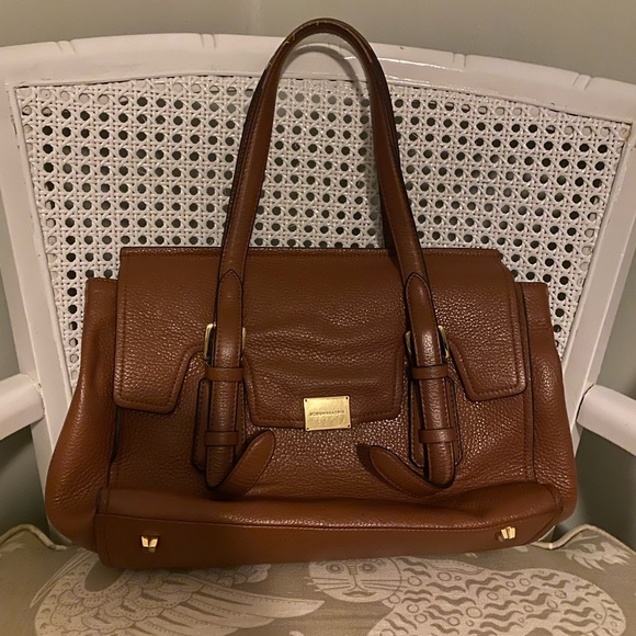 BCBG Max Azria Brown Satchel Handbag EUC - Picture 5 of 5